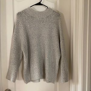 Gray knit sweater